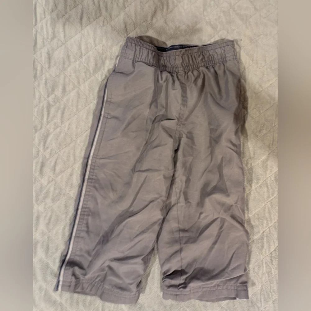 2T Striped Baseball Kids Shirt And Gray Pants